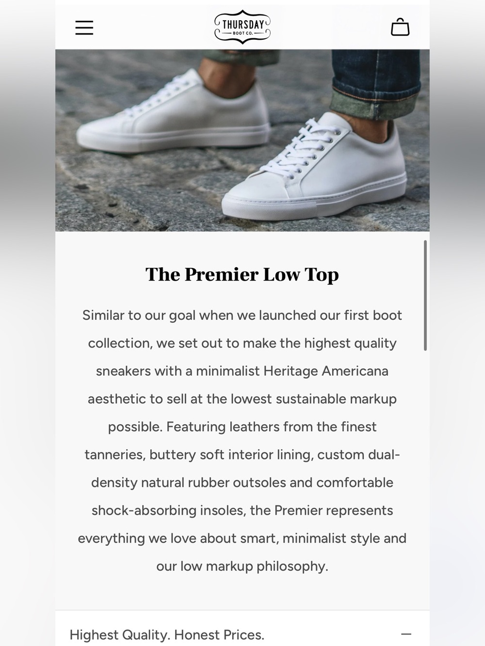 Thursday Premiere low top white leather lace up sneakers men’s shoes 10.5 - Picture 14 of 14